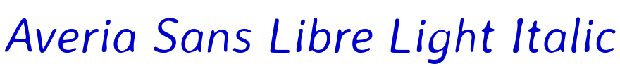 Averia Sans Libre Light Italic Schriftart
